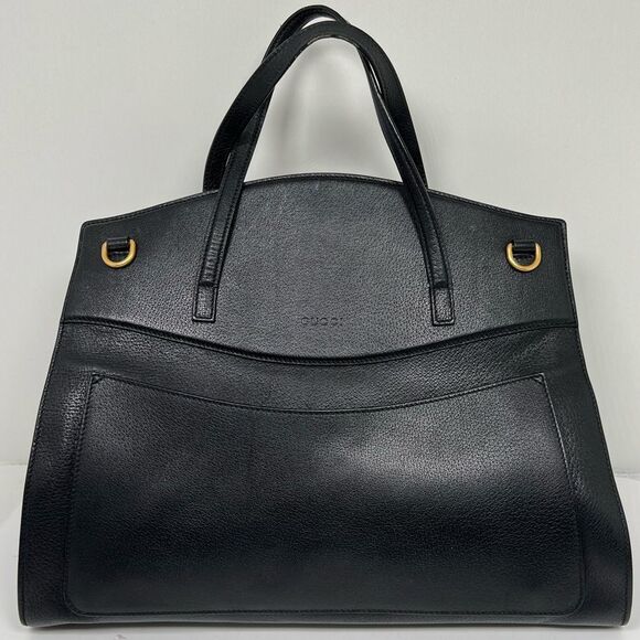 Gucci Totem Large Back Black Butterfly Bijou Hand Shoulder Leather Bag - Picture 3 of 15